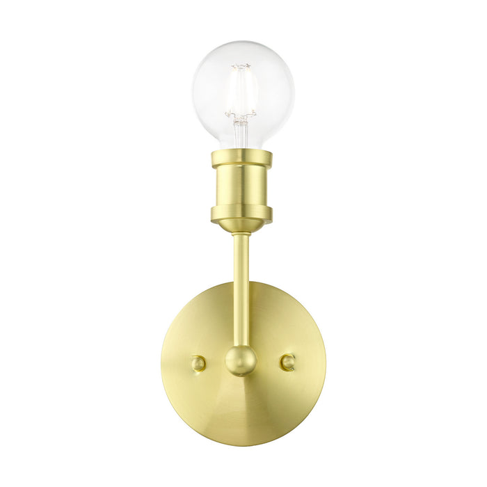 Livex Lighting 14429-12 One Light Vanity Sconce, Satin Brass