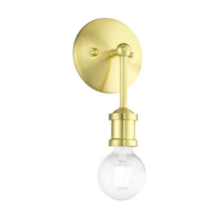Livex Lighting 14429-12 One Light Vanity Sconce, Satin Brass