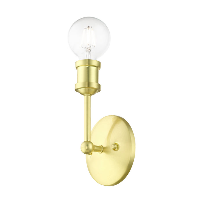Livex Lighting 14429-12 One Light Vanity Sconce, Satin Brass