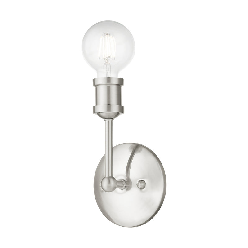 Livex Lighting 14429-91 One Light Vanity Sconce, Brushed Nickel