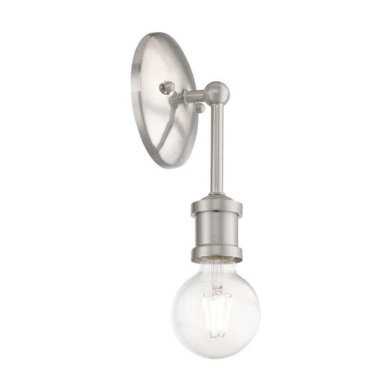 Livex Lighting 14429-91 One Light Vanity Sconce, Brushed Nickel