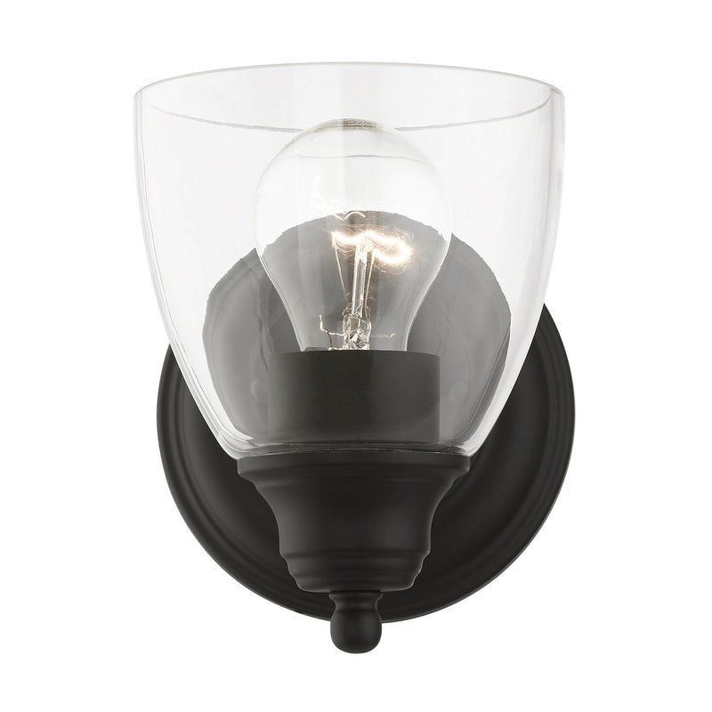 Livex Lighting 15131-04 One Light Vanity Sconce, Black
