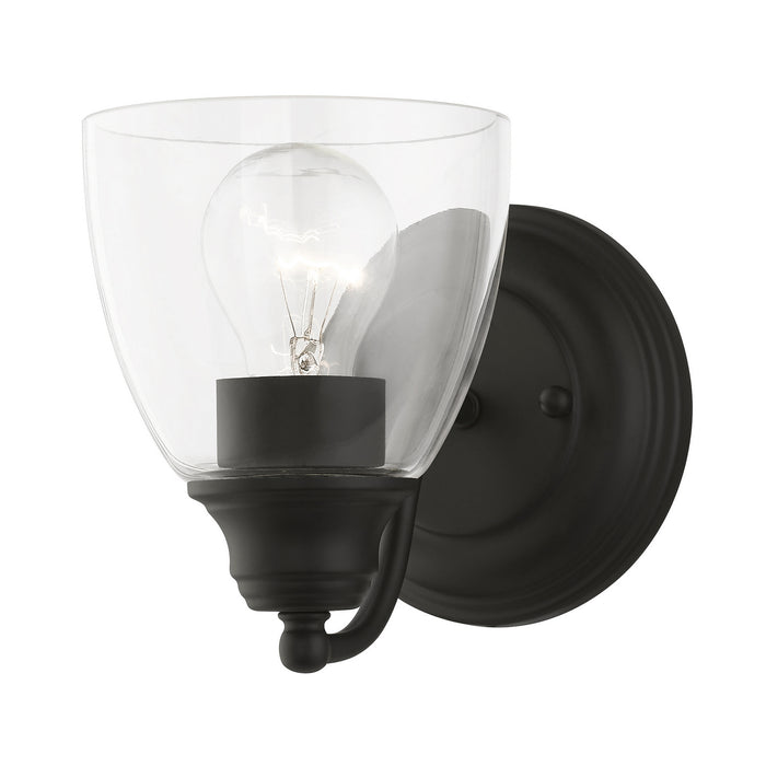 Livex Lighting 15131-04 One Light Vanity Sconce, Black