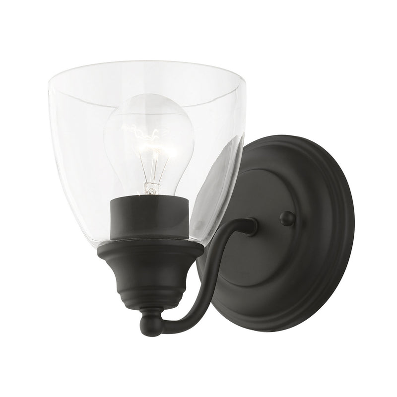 Livex Lighting 15131-04 One Light Vanity Sconce, Black