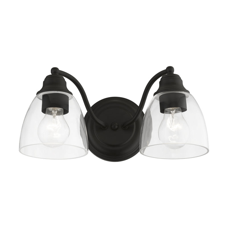 Livex Lighting 15132-04 Two Light Vanity Sconce, Black