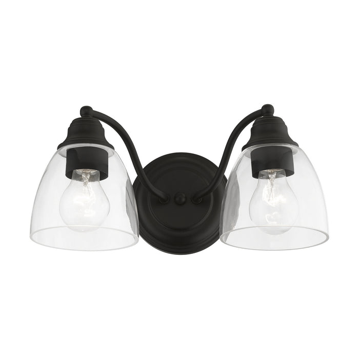 Livex Lighting 15132-04 Two Light Vanity Sconce, Black