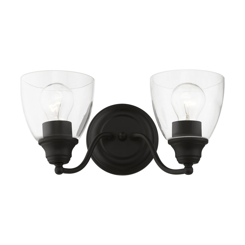 Livex Lighting 15132-04 Two Light Vanity Sconce, Black