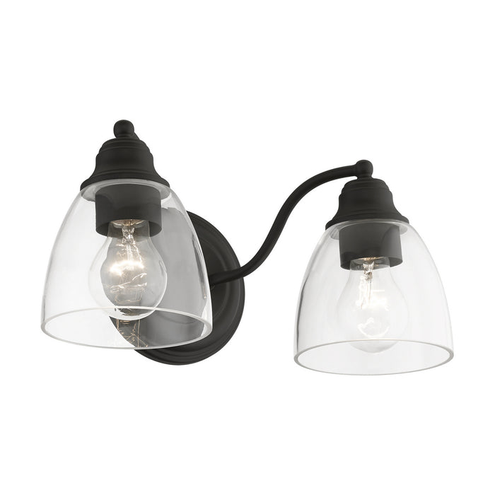 Livex Lighting 15132-04 Two Light Vanity Sconce, Black