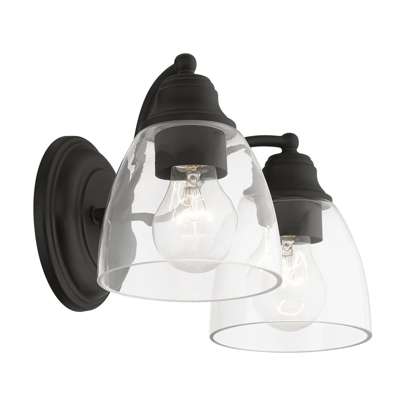 Livex Lighting 15132-04 Two Light Vanity Sconce, Black