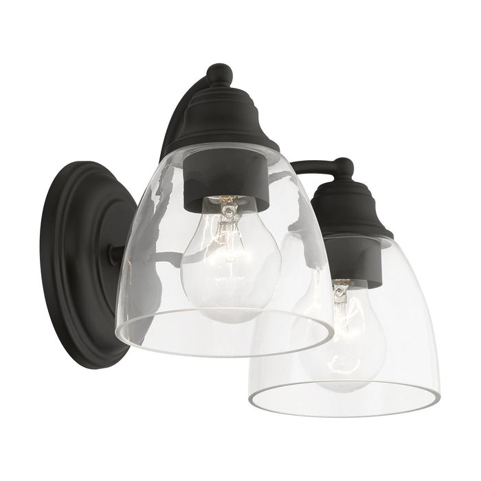 Livex Lighting 15132-04 Two Light Vanity Sconce, Black