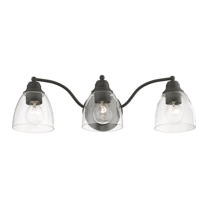 Livex Lighting 15133-04 Three Light Vanity Sconce, Black