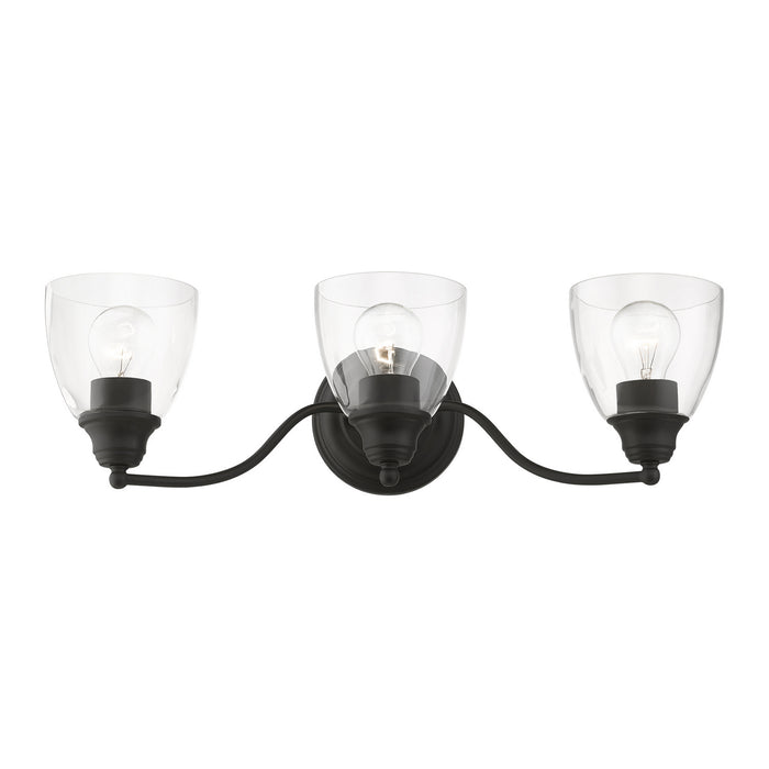 Livex Lighting 15133-04 Three Light Vanity Sconce, Black