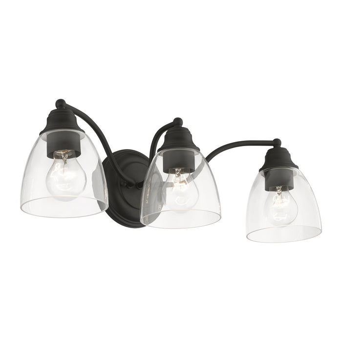 Livex Lighting 15133-04 Three Light Vanity Sconce, Black
