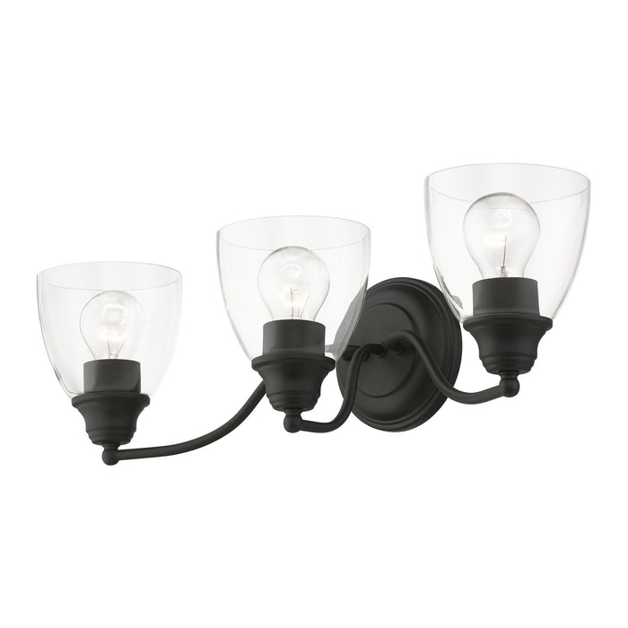 Livex Lighting 15133-04 Three Light Vanity Sconce, Black