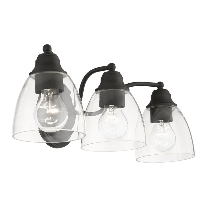 Livex Lighting 15133-04 Three Light Vanity Sconce, Black