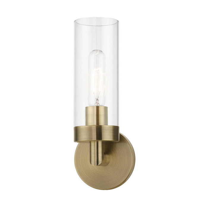 Livex Lighting 16171-01 One Light Wall Sconce, Antique Brass