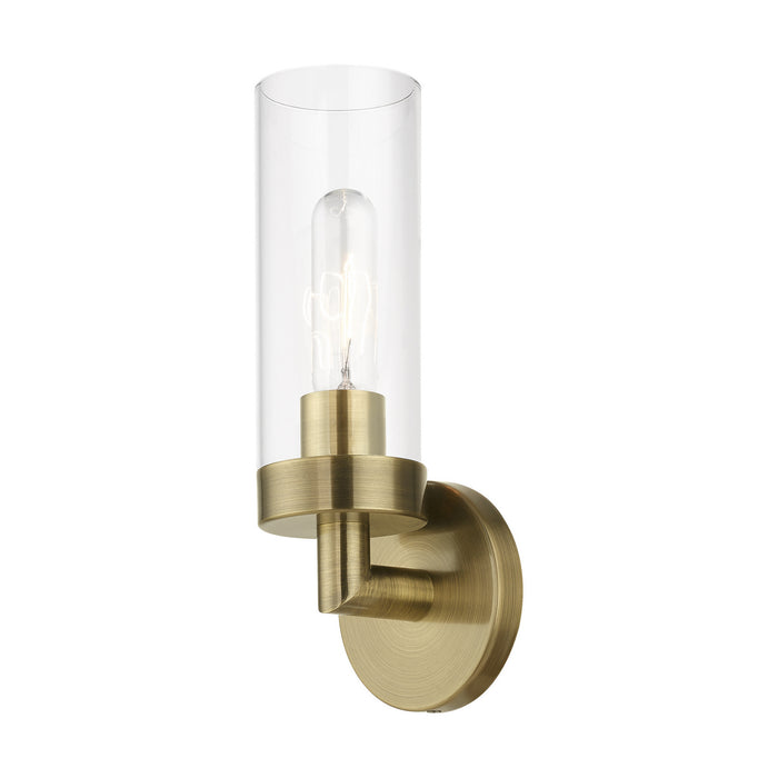 Livex Lighting 16171-01 One Light Wall Sconce, Antique Brass