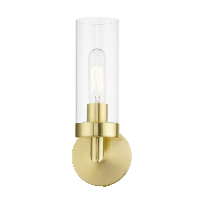 Livex Lighting 16171-12 One Light Wall Sconce, Satin Brass