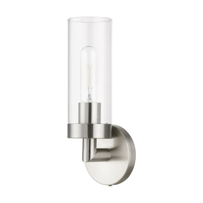 Livex Lighting 16171-91 One Light Wall Sconce, Brushed Nickel