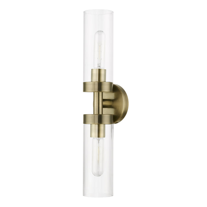 Livex Lighting 16172-01 Two Light Vanity Sconce, Antique Brass
