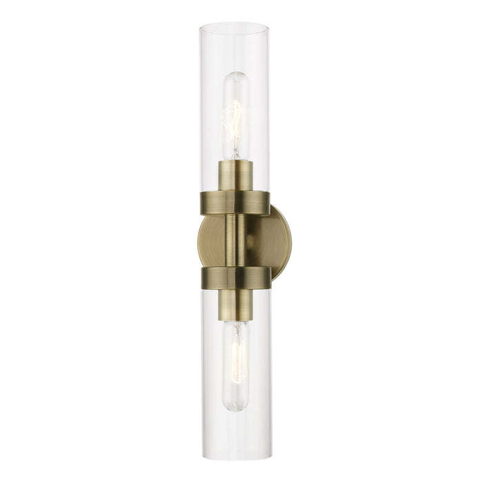 Livex Lighting 16172-01 Two Light Vanity Sconce, Antique Brass