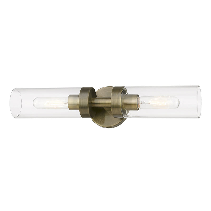 Livex Lighting 16172-01 Two Light Vanity Sconce, Antique Brass