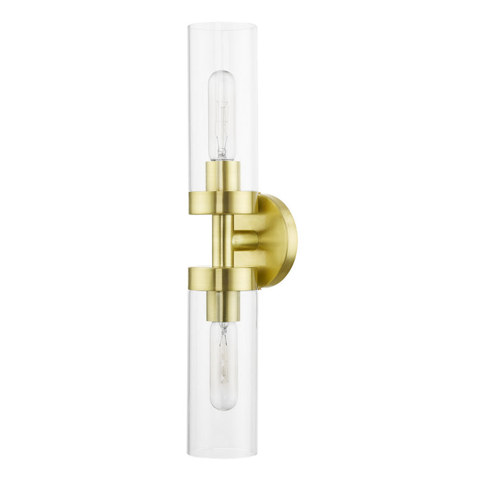 Livex Lighting 16172-12 Two Light Vanity Sconce, Satin Brass