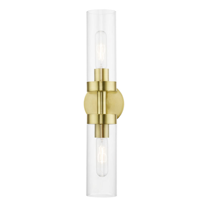 Livex Lighting 16172-12 Two Light Vanity Sconce, Satin Brass