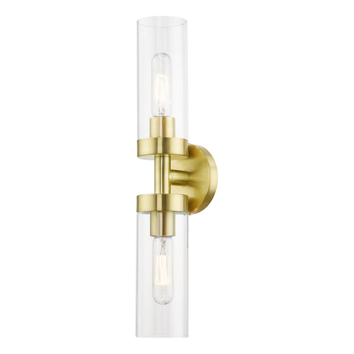 Livex Lighting 16172-12 Two Light Vanity Sconce, Satin Brass
