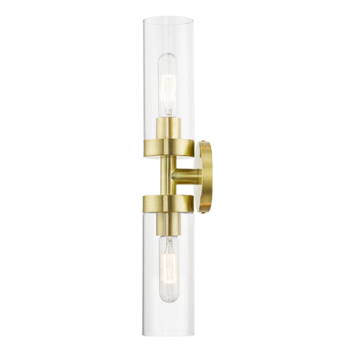 Livex Lighting 16172-12 Two Light Vanity Sconce, Satin Brass