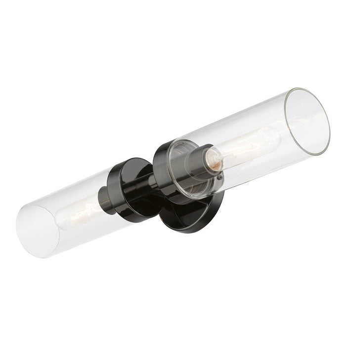 Livex Lighting 16172-46 Two Light Vanity Sconce, Black Chrome