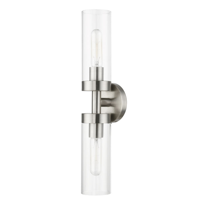 Livex Lighting 16172-91 Two Light Vanity Sconce, Brushed Nickel