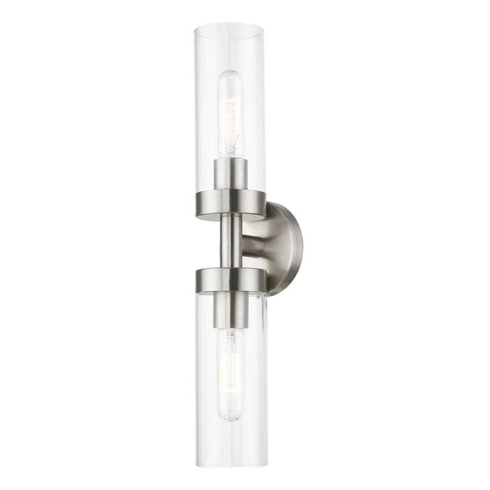 Livex Lighting 16172-91 Two Light Vanity Sconce, Brushed Nickel