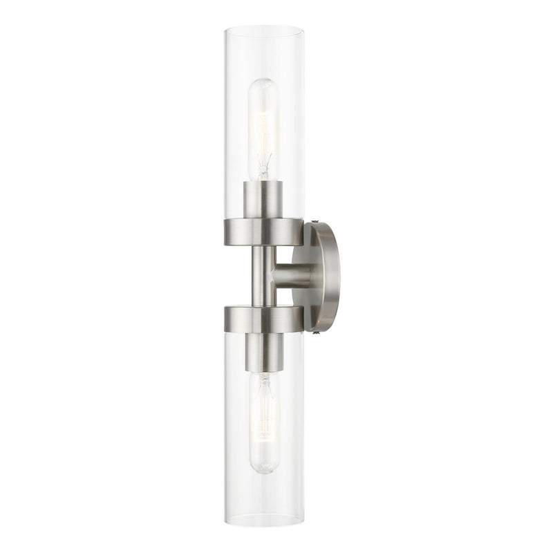 Livex Lighting 16172-91 Two Light Vanity Sconce, Brushed Nickel