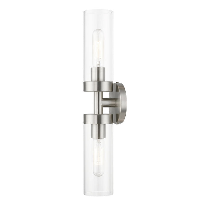 Livex Lighting 16172-91 Two Light Vanity Sconce, Brushed Nickel