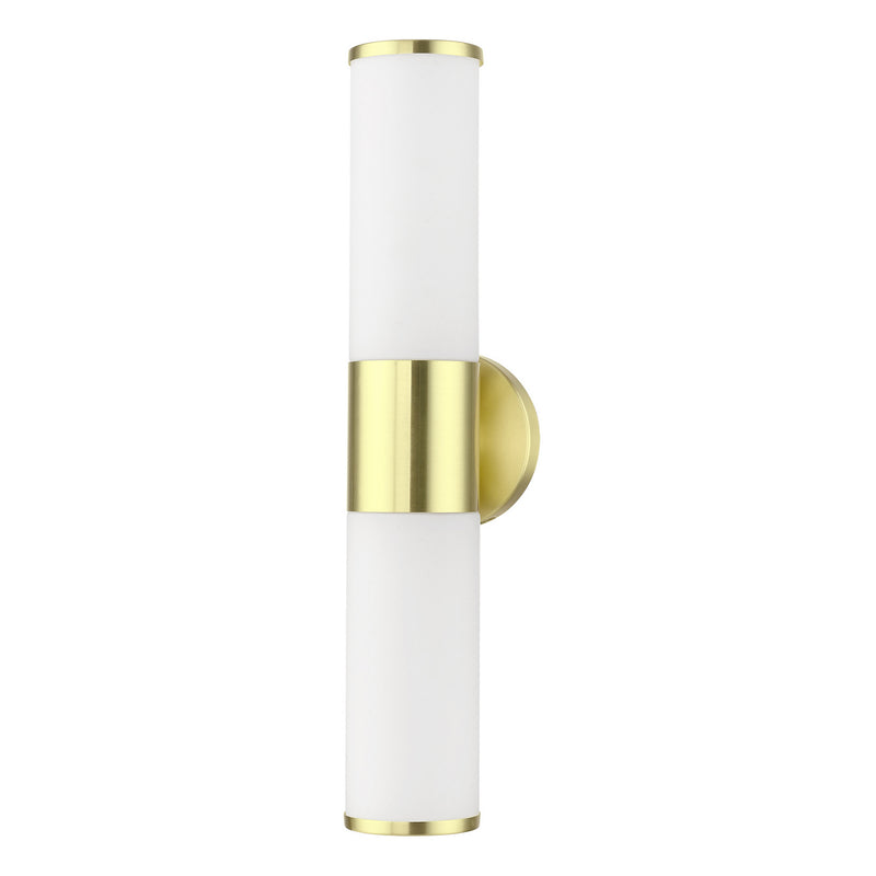 Livex Lighting 16562-12 Two Light Vanity Sconce, Satin Brass