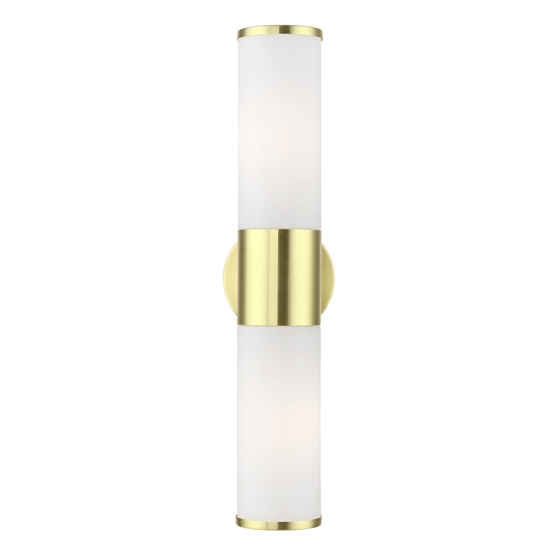 Livex Lighting 16562-12 Two Light Vanity Sconce, Satin Brass
