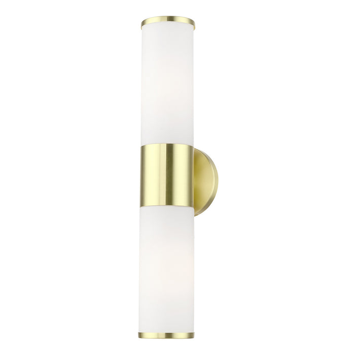 Livex Lighting 16562-12 Two Light Vanity Sconce, Satin Brass