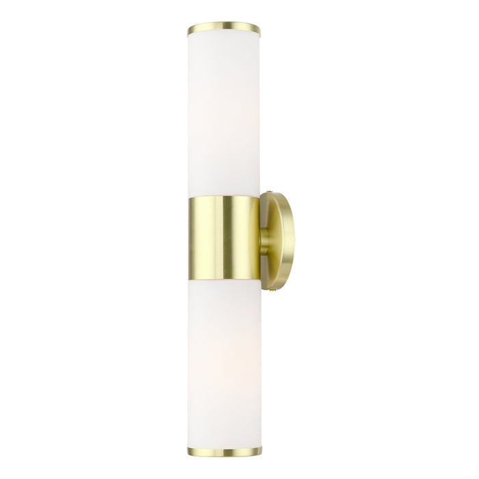 Livex Lighting 16562-12 Two Light Vanity Sconce, Satin Brass