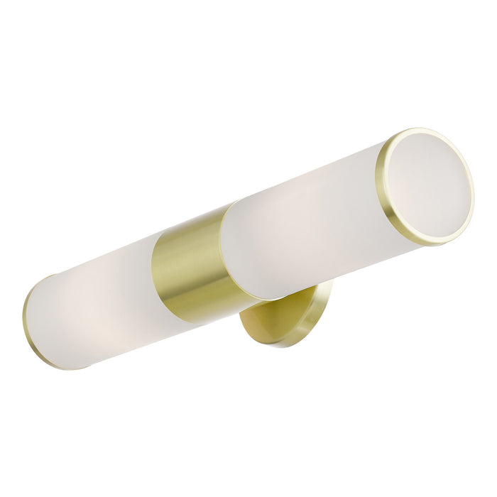 Livex Lighting 16562-12 Two Light Vanity Sconce, Satin Brass
