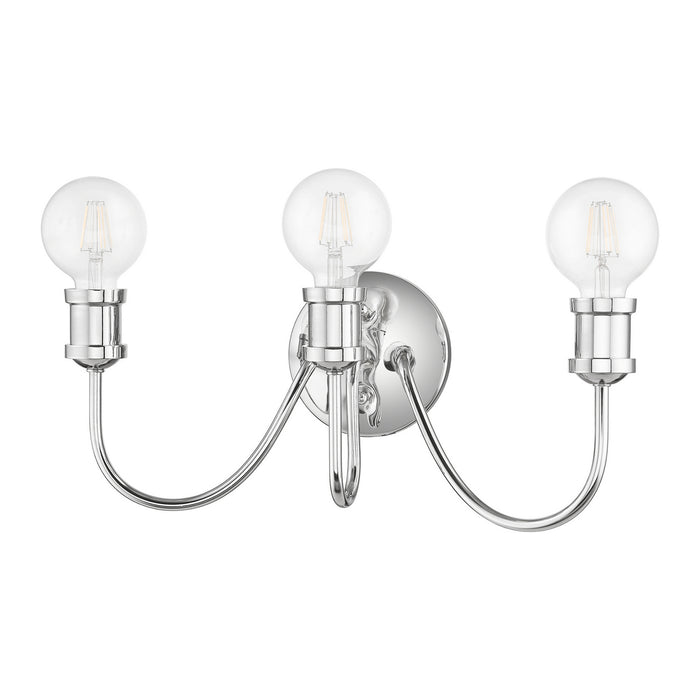 Livex Lighting 16573-05 Three Light Vanity Sconce, Polished Chrome