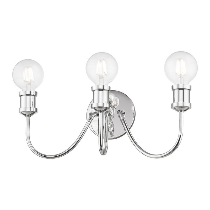 Livex Lighting 16573-05 Three Light Vanity Sconce, Polished Chrome