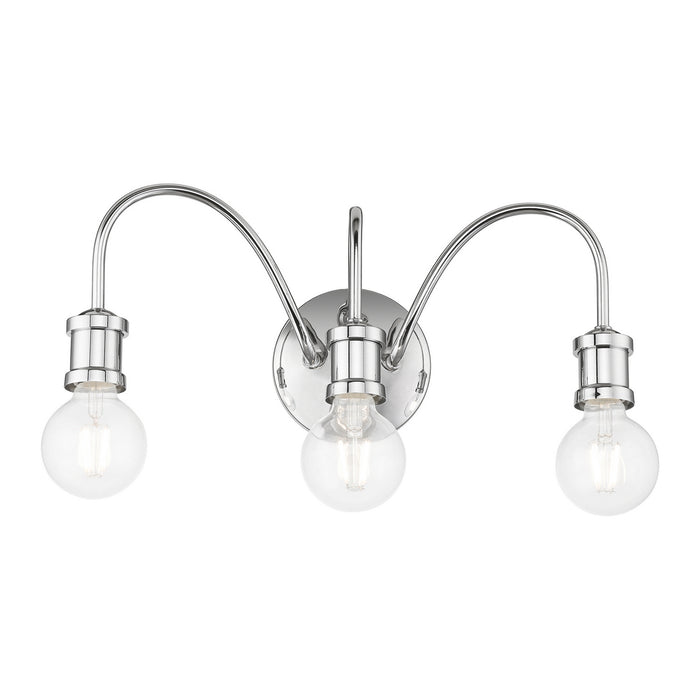 Livex Lighting 16573-05 Three Light Vanity Sconce, Polished Chrome