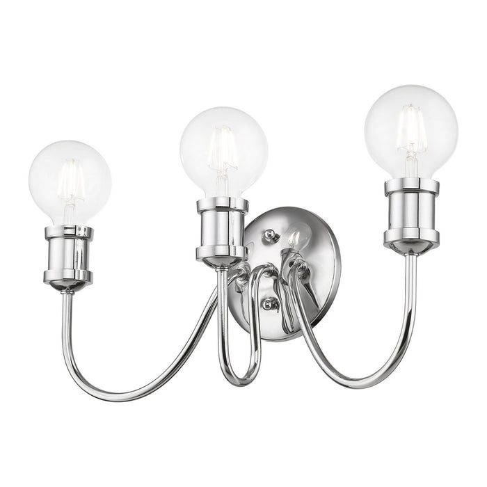 Livex Lighting 16573-05 Three Light Vanity Sconce, Polished Chrome