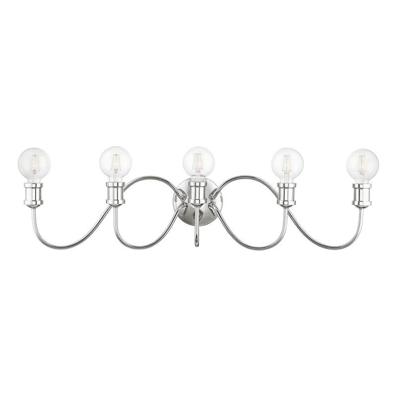 Livex Lighting 16575-05 Five Light Vanity Sconce, Polished Chrome