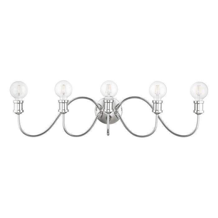 Livex Lighting 16575-05 Five Light Vanity Sconce, Polished Chrome