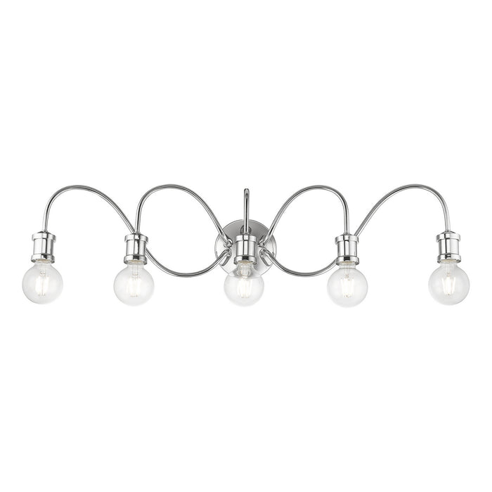Livex Lighting 16575-05 Five Light Vanity Sconce, Polished Chrome