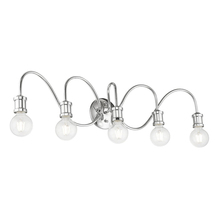 Livex Lighting 16575-05 Five Light Vanity Sconce, Polished Chrome