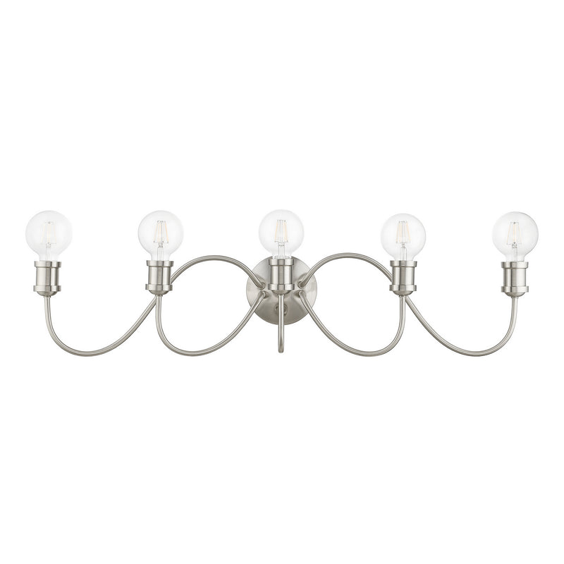 Livex Lighting 16575-91 Five Light Vanity Sconce, Brushed Nickel