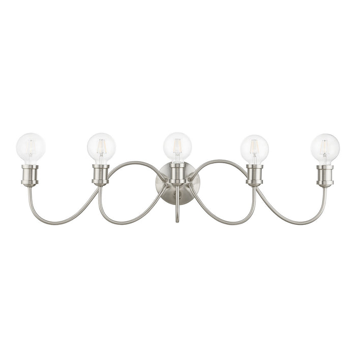 Livex Lighting 16575-91 Five Light Vanity Sconce, Brushed Nickel